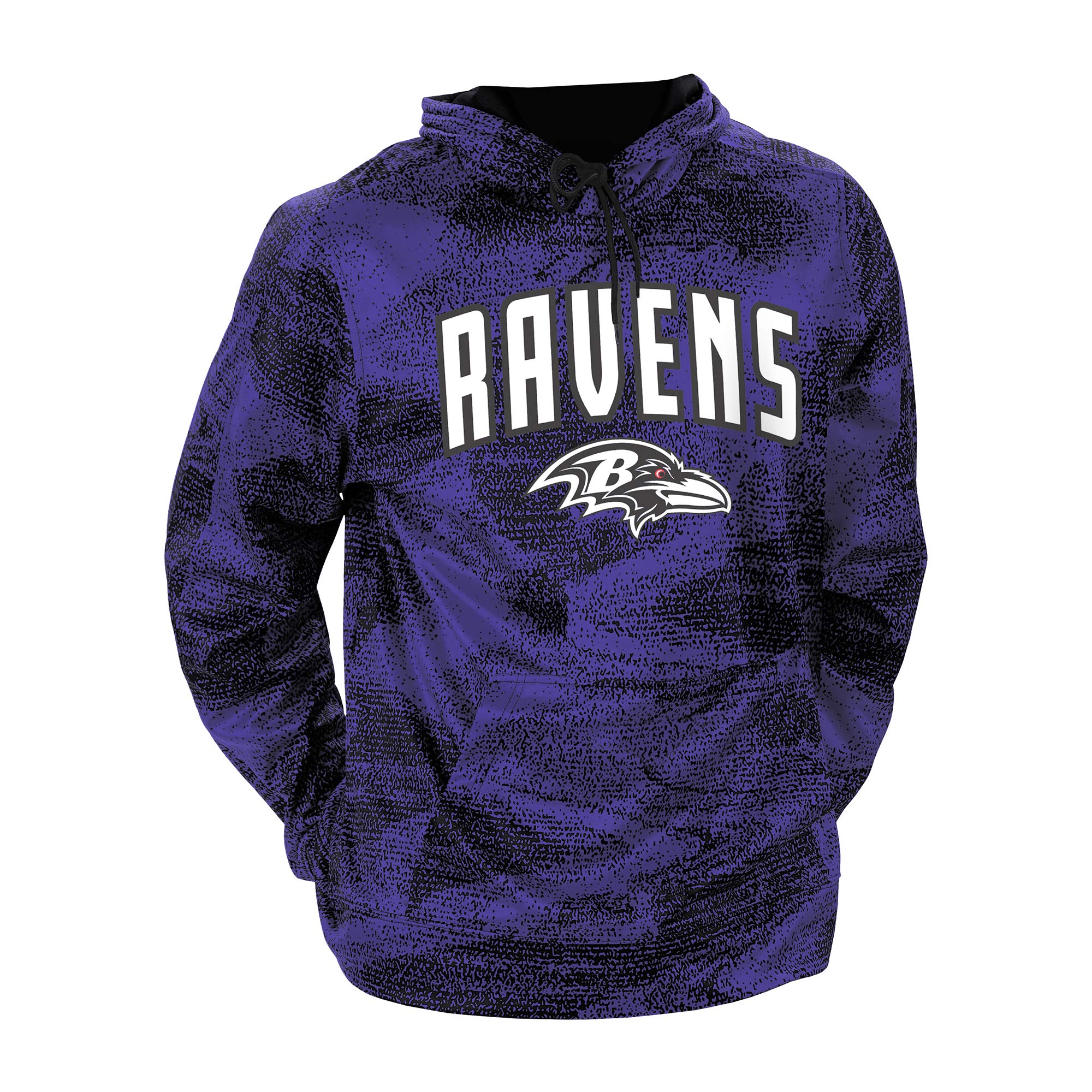 BALTIMORE RAVENS NFL ZEBRA LARGE 2024 OVERSIZED HOODIE