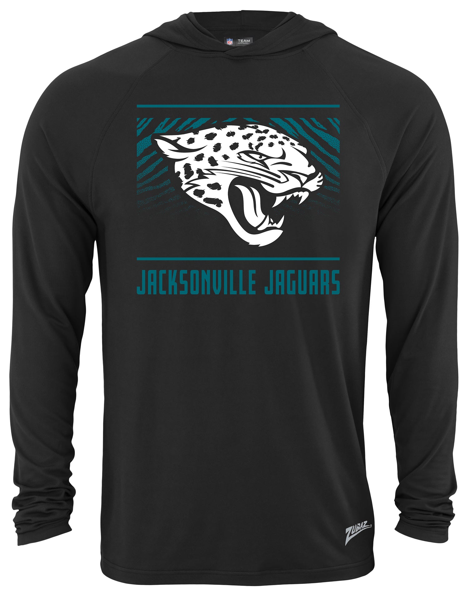 Zubaz NFL Men's Light Weight Team Color Hoodie, Alternate Tunnel Logo, Jacksonville Jaguars - Official NFL Jaguars Zubaz Appa