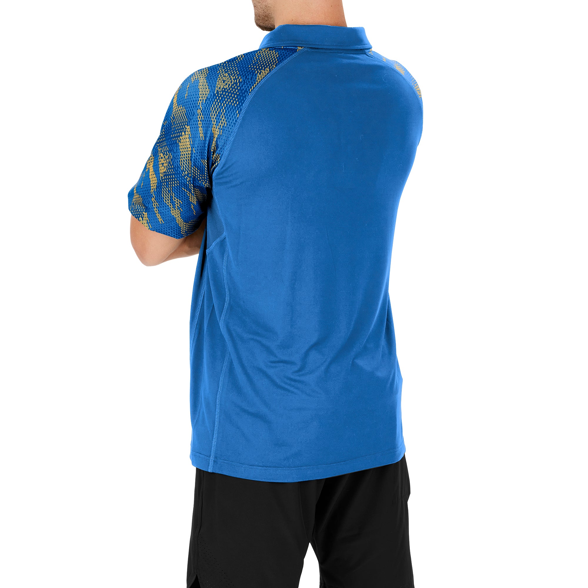 Zubaz NFL Men's Los Angeles Chargers Elevated Field Polo/ Viper Print Accent