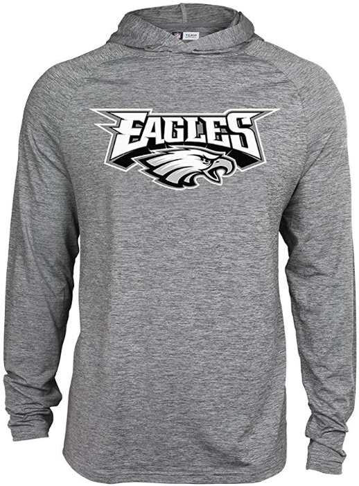 Zubaz NFL Football Men's Philadelphia Eagles Tonal Gray Lightweight Hoodie