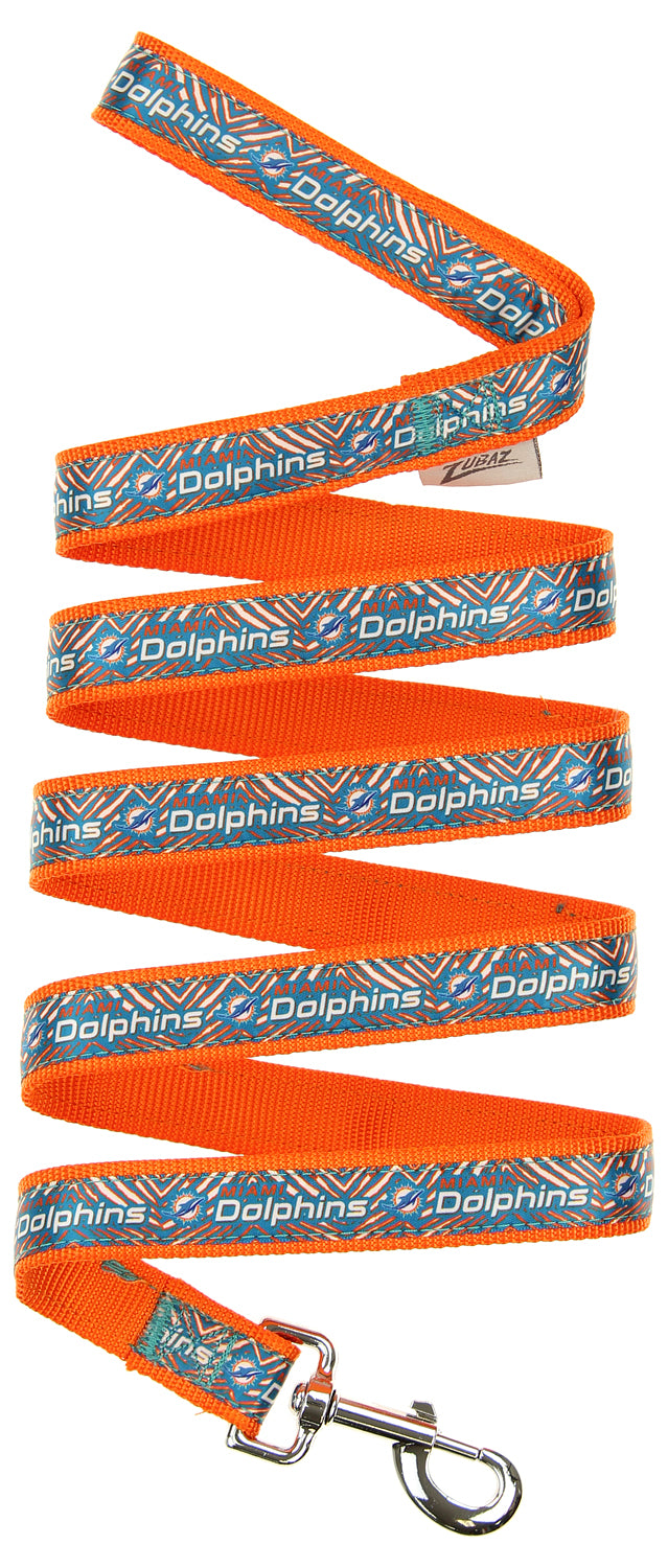 Zubaz X Pets First NFL Miami Dolphins Team Logo Leash For Dogs - Official NFL Dolphins Zubaz Apparel (1 of 4)