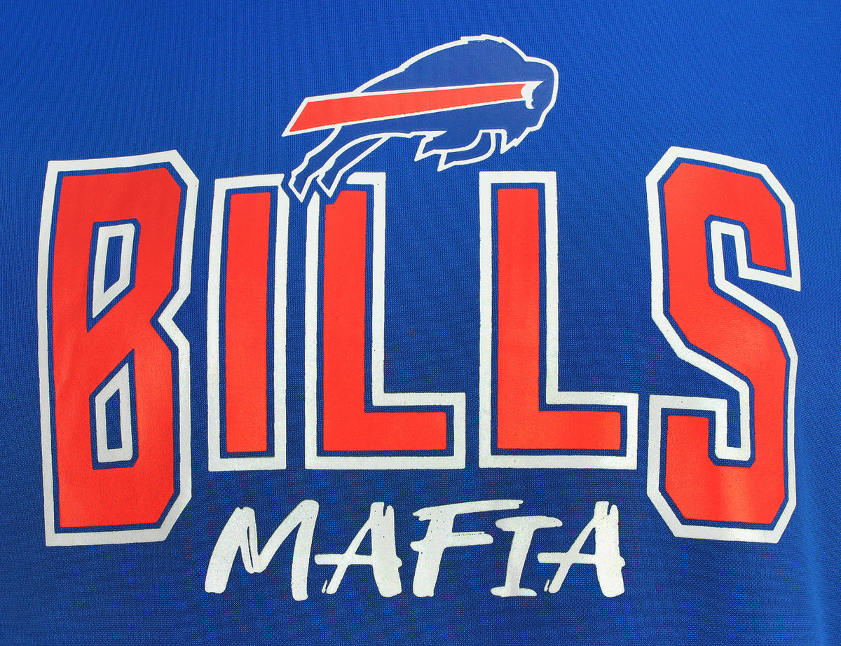 Zubaz NFL BUFFALO BILLS ROYAL BLUE HOOD W/ ROYAL/RED ZEBRA HOOD LINER & BILLS MAFIA GRAPHIC - Official NFL Bills Zubaz Appare
