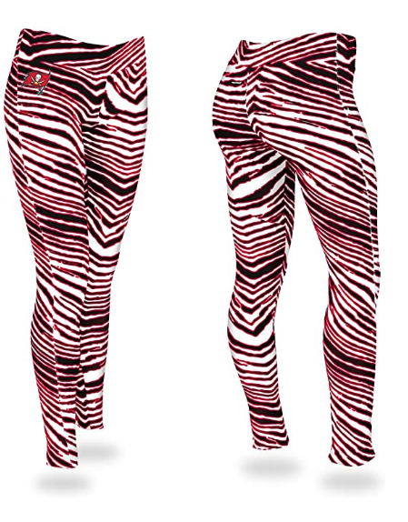 Zubaz NFL Women's Tampa Bay Buccaneers Zebra Print Legging Bottoms - Official NFL Licensed Zubaz Apparel (4 of 6)