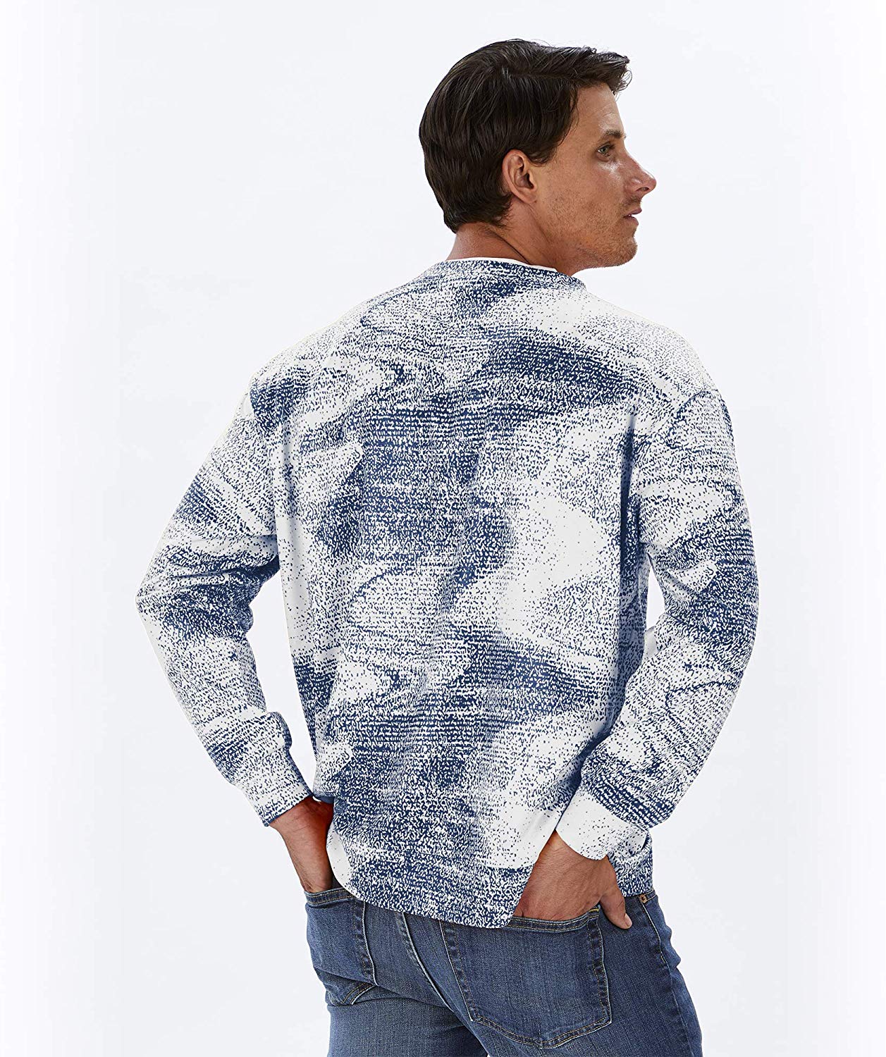 Zubaz NFL Football Men's Indianapolis Colts Static Crew Neck Sweatshirt