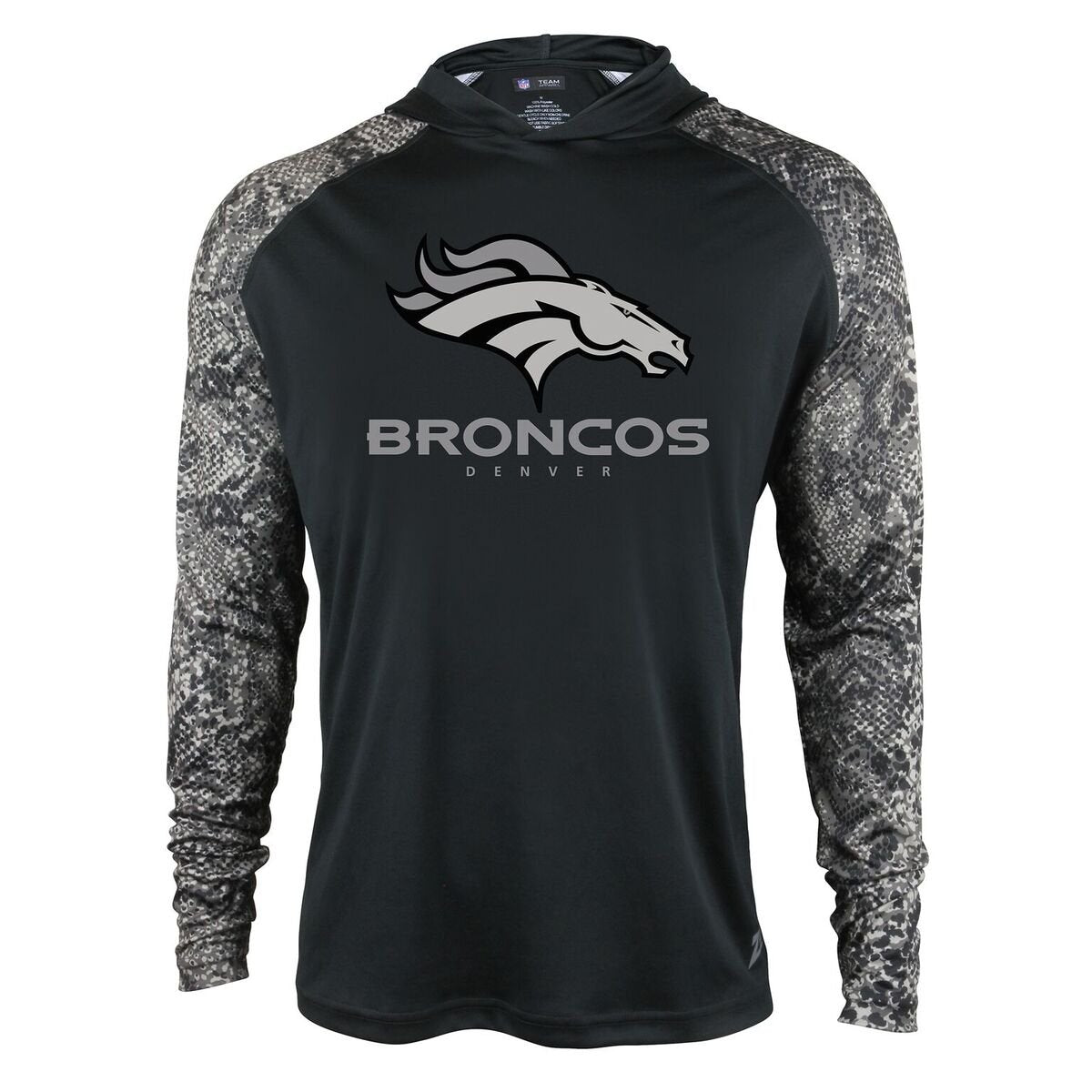 Zubaz Men's NFL Denver Broncos Tonal Lightweight Hoodie