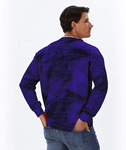 Zubaz NFL Football Men's Baltimore Ravens Static Crew Neck Sweatshirt