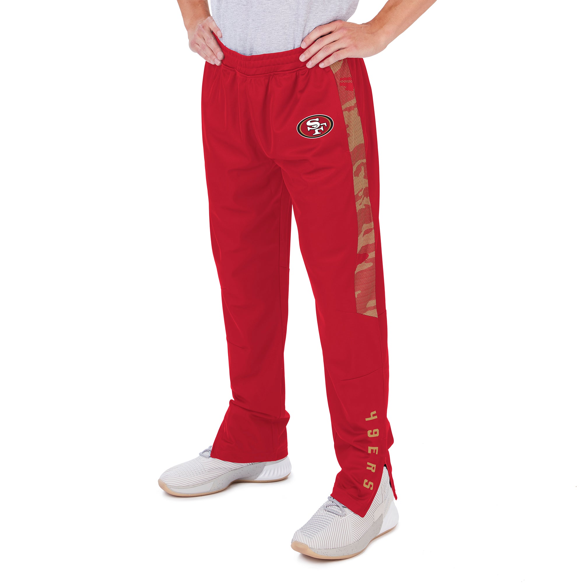 Zubaz NFL Men's San Francisco 49ers Track Pants W/ Camo Lines Side Panels