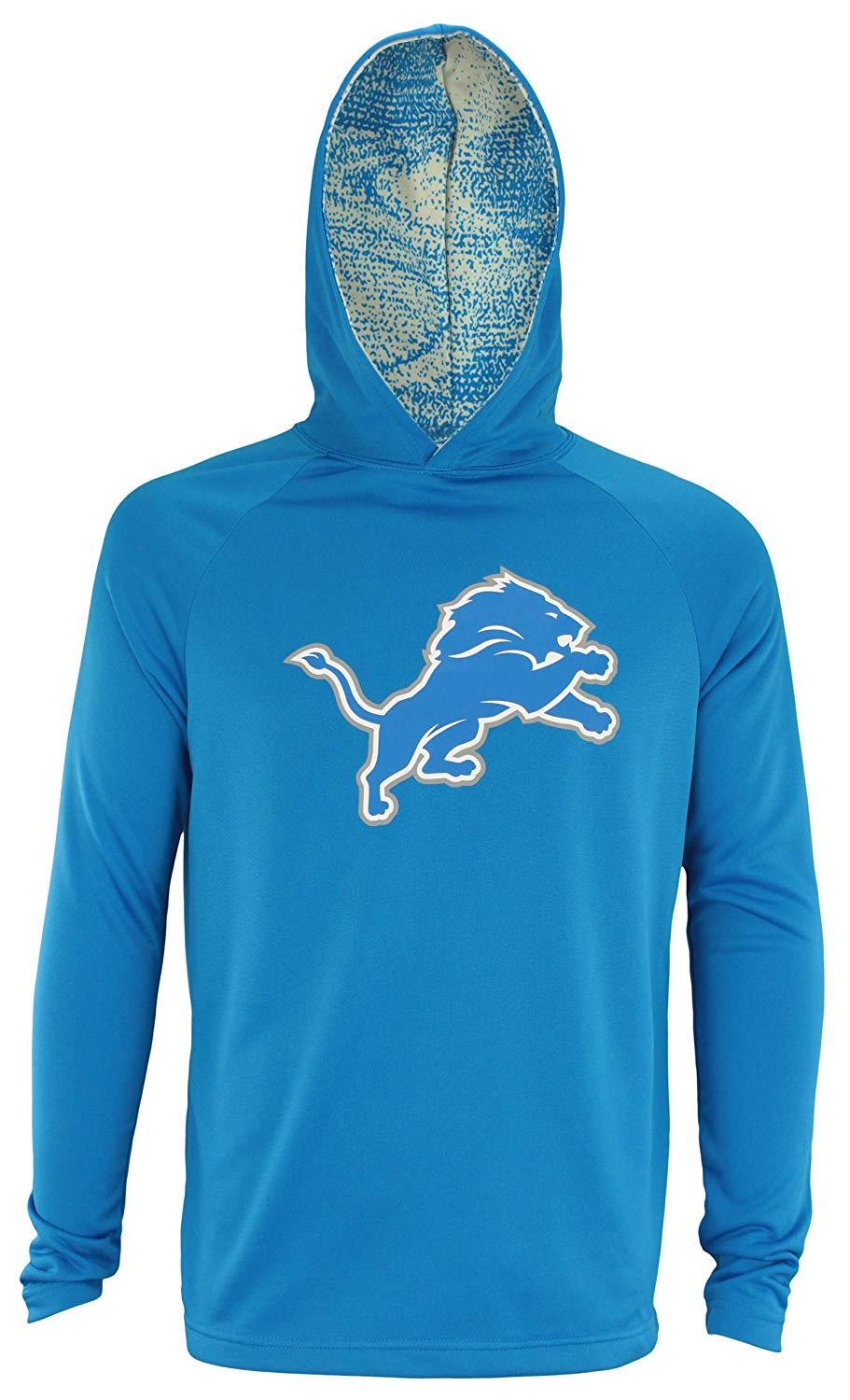 Zubaz NFL Detroit Lions Men's Lightweight Performance French Terry Hoodie