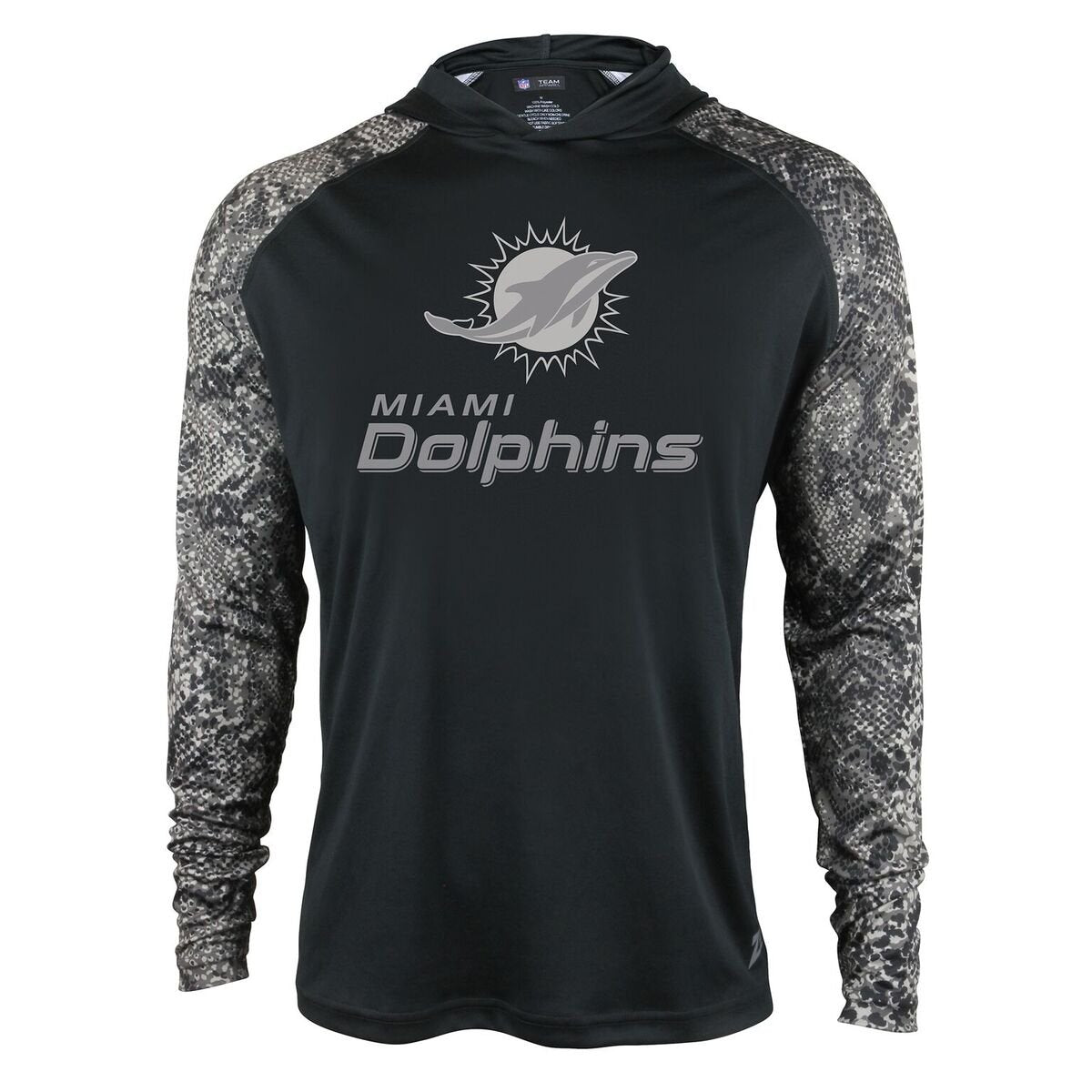 Zubaz Men's NFL Miami Dolphins Tonal Lightweight Hoodie
