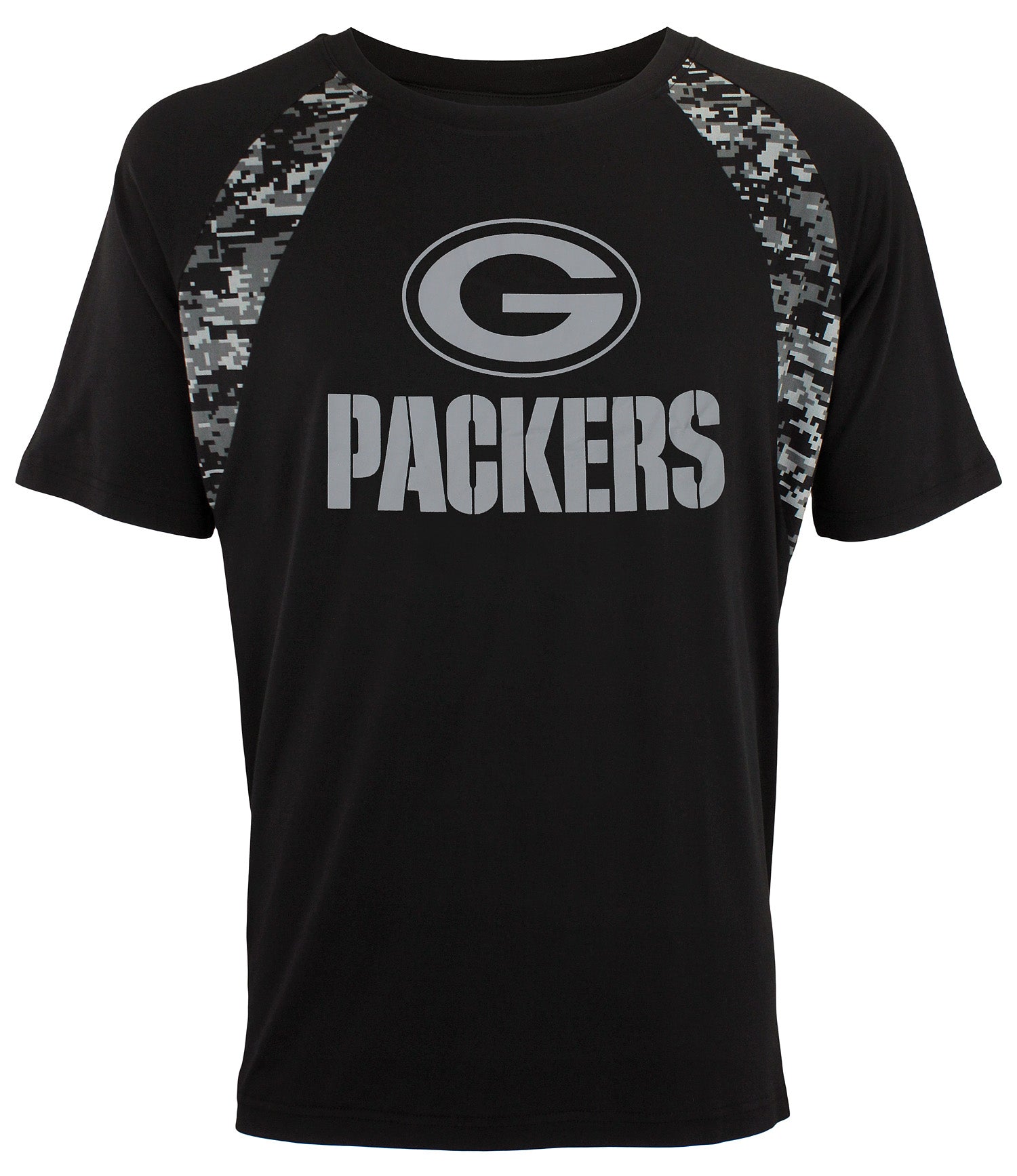 Zubaz NFL Football Men's Green Bay Packers Digi Tonal Camo Raglan T-Shirt