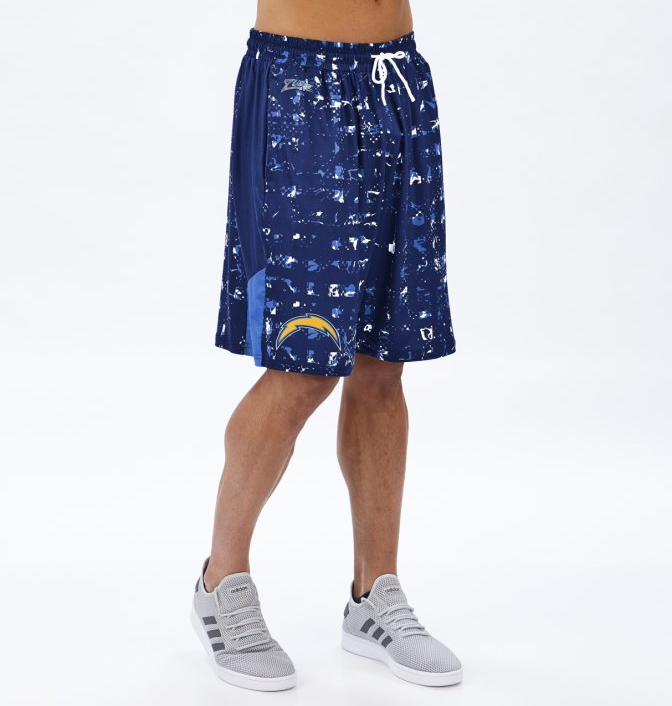 Zubaz NFL Men's Los Angeles Chargers Color Grid Shorts - Official NFL Chargers Zubaz Apparel (1 of 8)