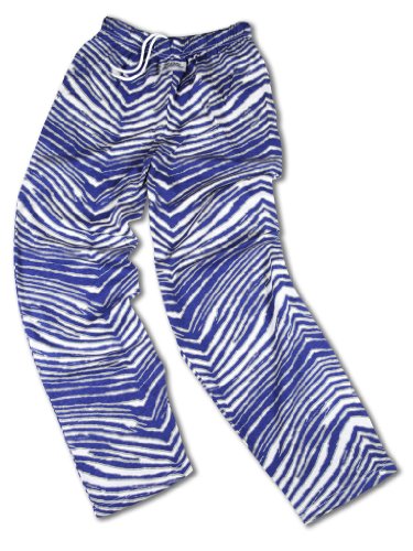 Zubaz Unisex Classic Loose Fitting Lightweight Pants, Honolulu Blue Silver, Medium - Zubaz Official Sports Apparel