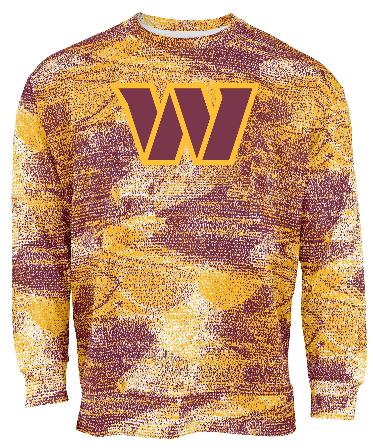 Zubaz NFL Men's Team Logo Static Crew Neck Sweatshirt Washington Commanders