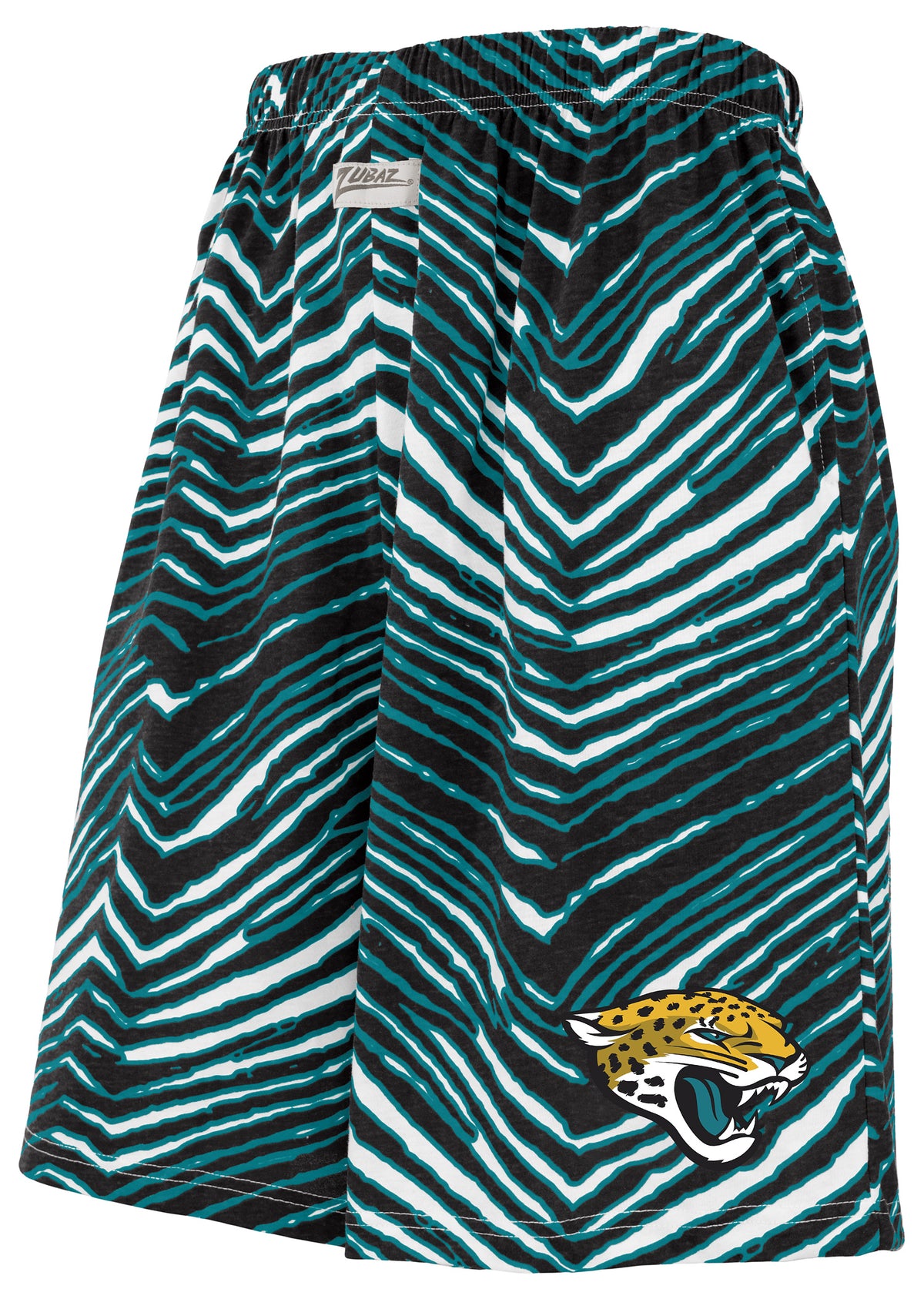 Zubaz NFL Adult Unisex Z88 Zebra Short for Men and Women, Jacksonville Jaguars - Official NFL Jaguars Zubaz Apparel (1 of 2)