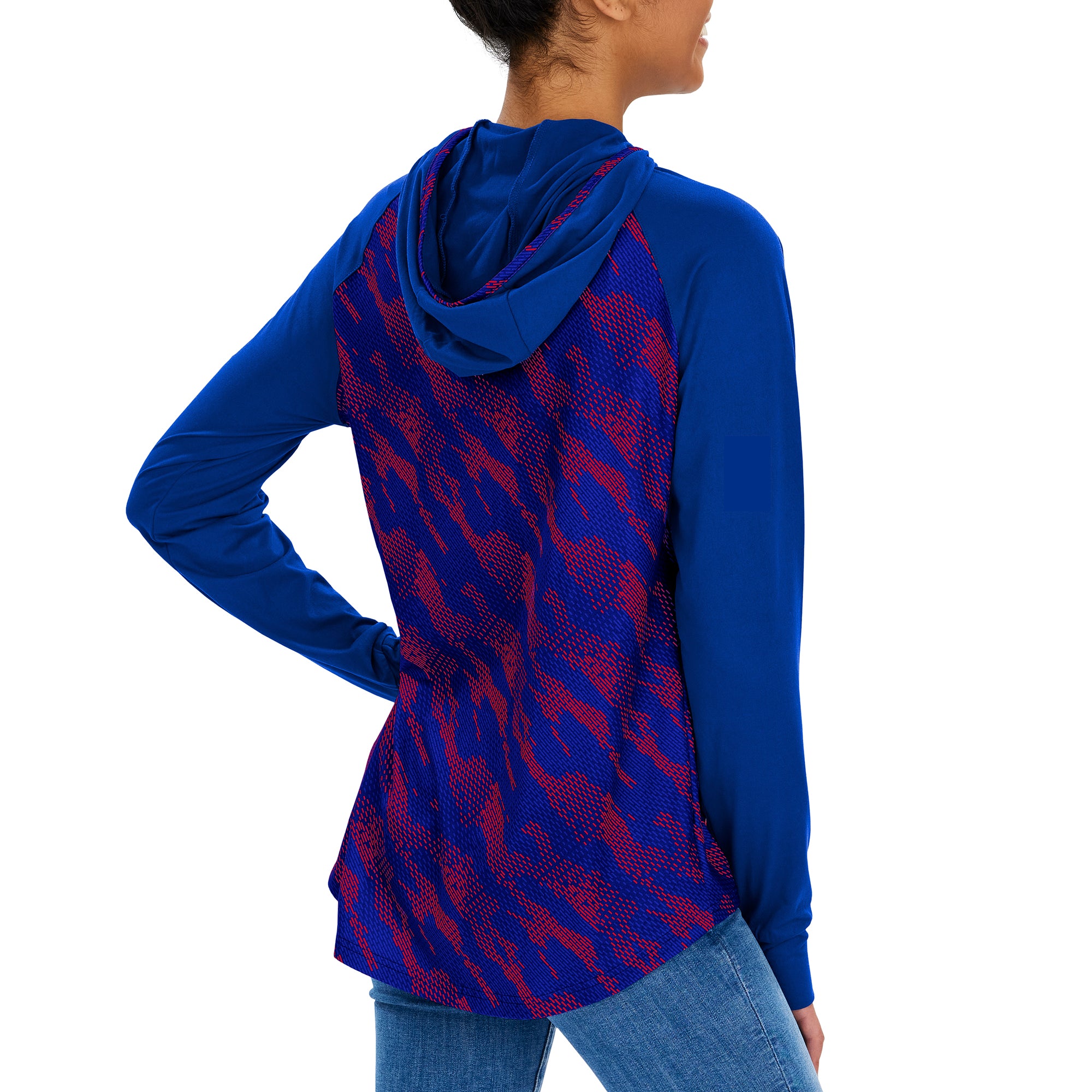 Zubaz Women's Buffalo Bills Elevated Hoodie W/ Tonal Viper Print
