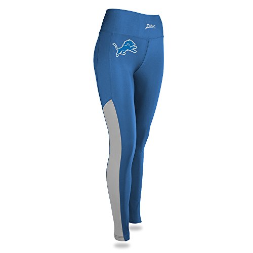 Zubaz NFL Women’s Detroit Lions Solid Color Team Logo Leggings