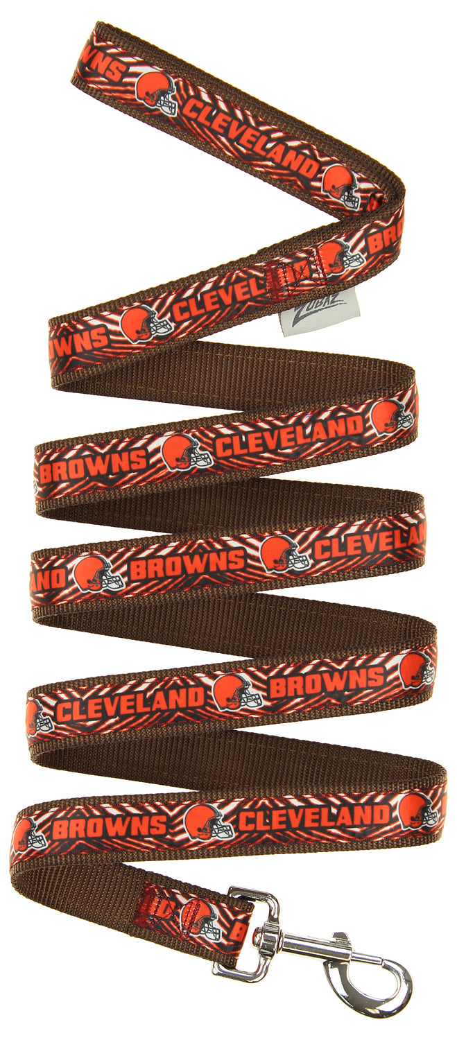 Zubaz X Pets First NFL Cleveland Browns Team Logo Leash For Dogs - Official NFL Browns Zubaz Apparel (1 of 4)