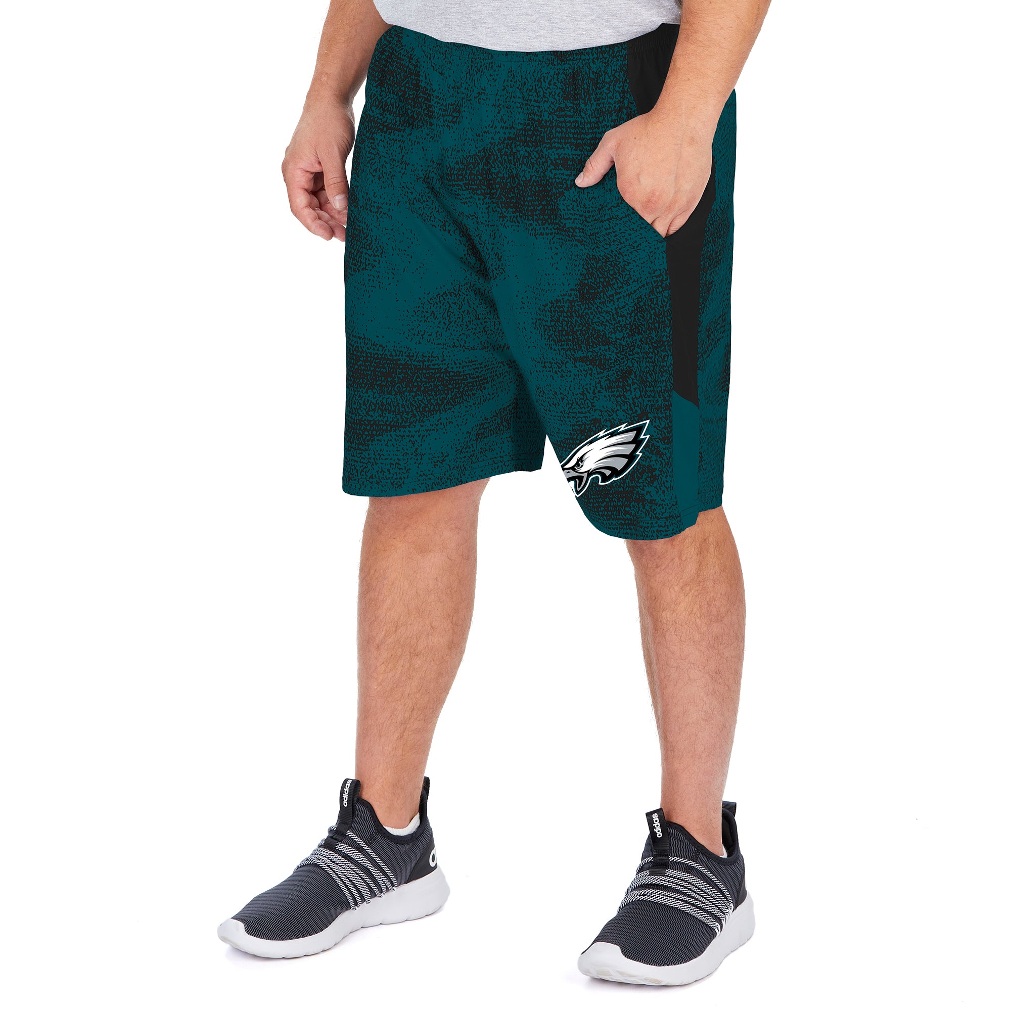 Zubaz NFL Men's Philadelphia Eagles Static Poly Shorts with Side Panels - Official NFL Eagles Zubaz Apparel (1 of 2)