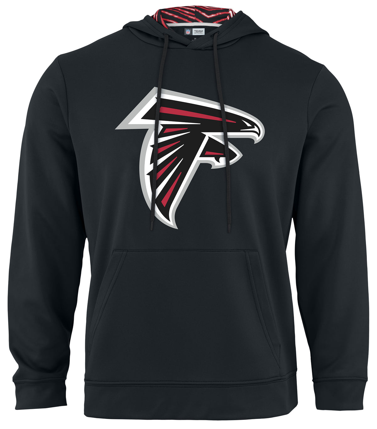 Zubaz NFL Atlanta Falcons Men's Team Color Primary Logo Zebra Hood-Liner Hoodie