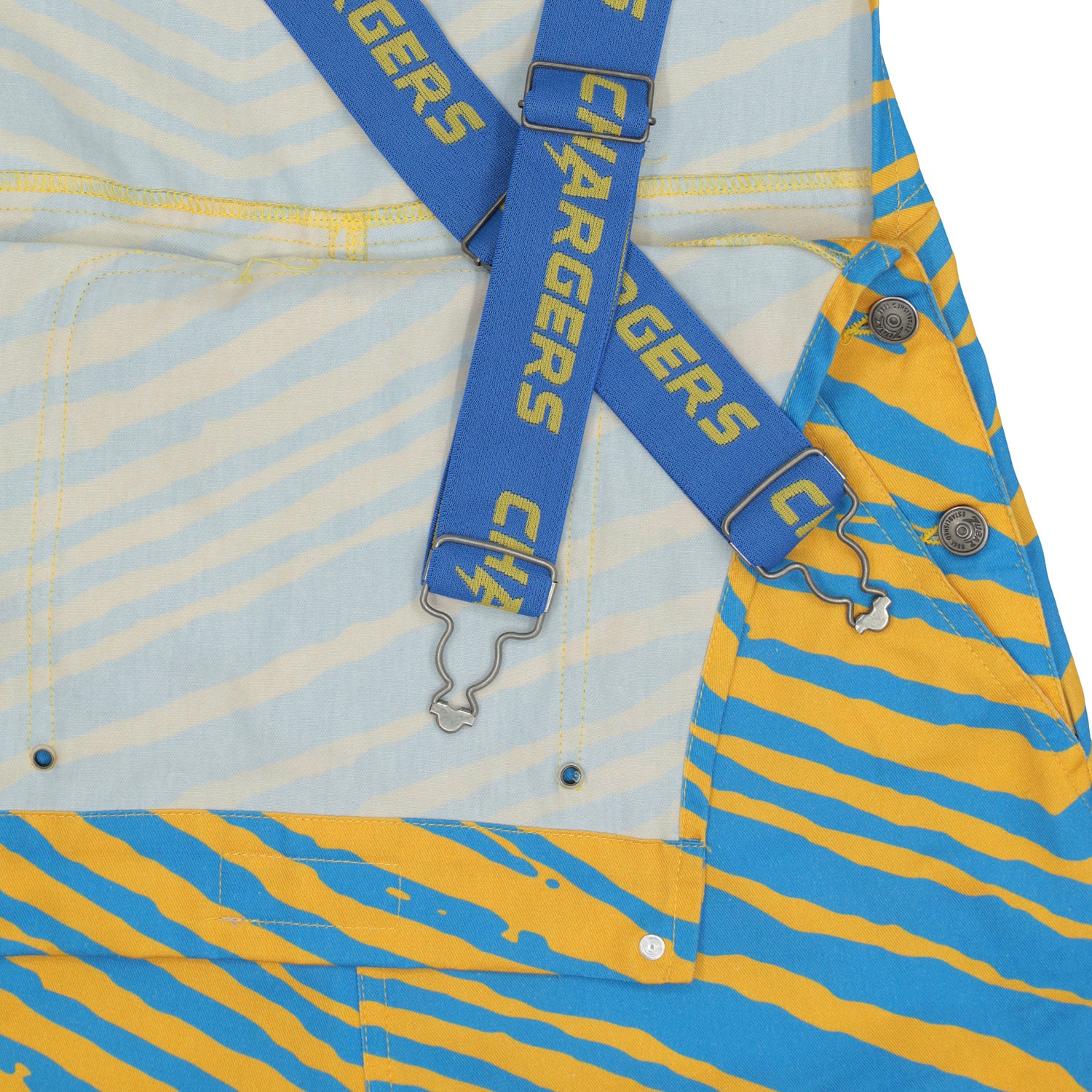 Zubaz NFL Unisex Zebra Lightweight Bib, Los Angeles Chargers