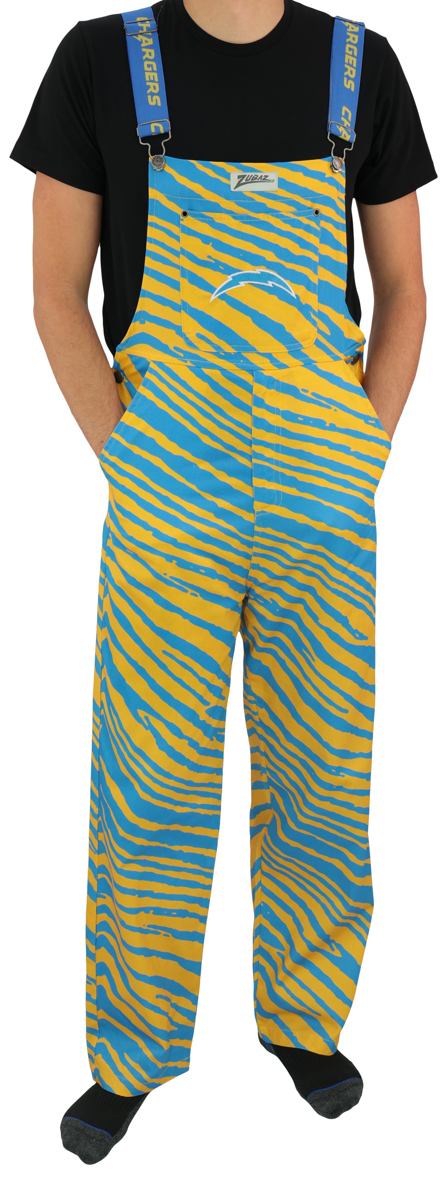 Zubaz NFL Unisex Zebra Lightweight Bib, Los Angeles Chargers - Official NFL Chargers Zubaz Apparel (1 of 4)