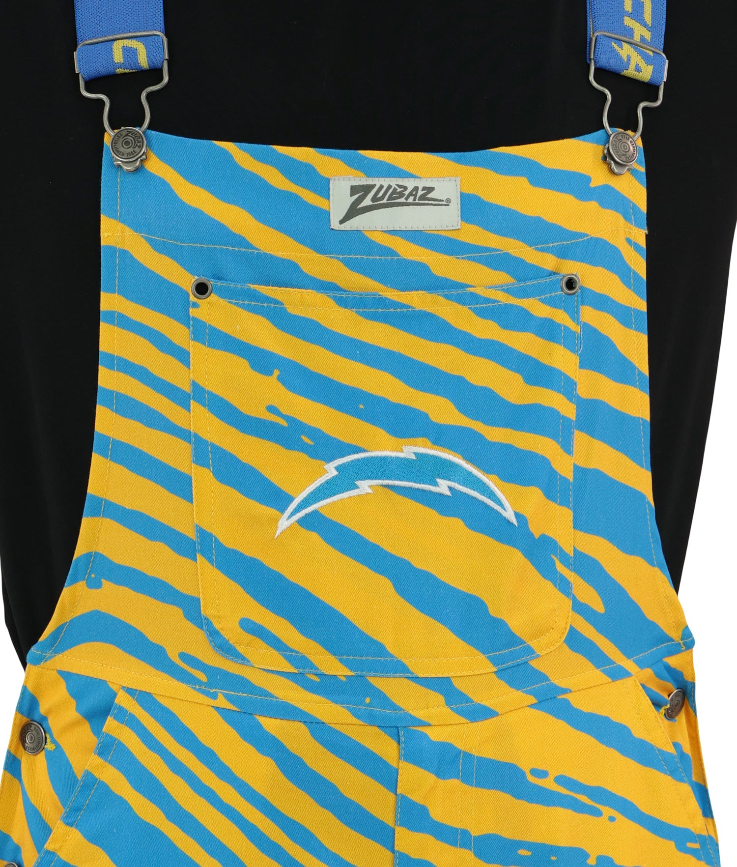 Zubaz NFL Unisex Zebra Lightweight Bib, Los Angeles Chargers - Official NFL Chargers Zubaz Apparel (3 of 4)