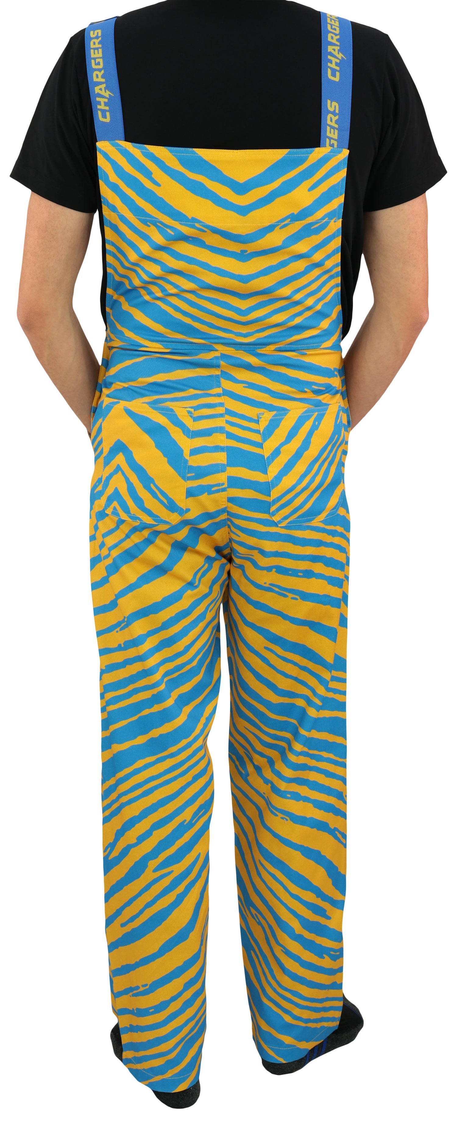 Zubaz NFL Unisex Zebra Lightweight Bib, Los Angeles Chargers - Official NFL Chargers Zubaz Apparel (4 of 4)