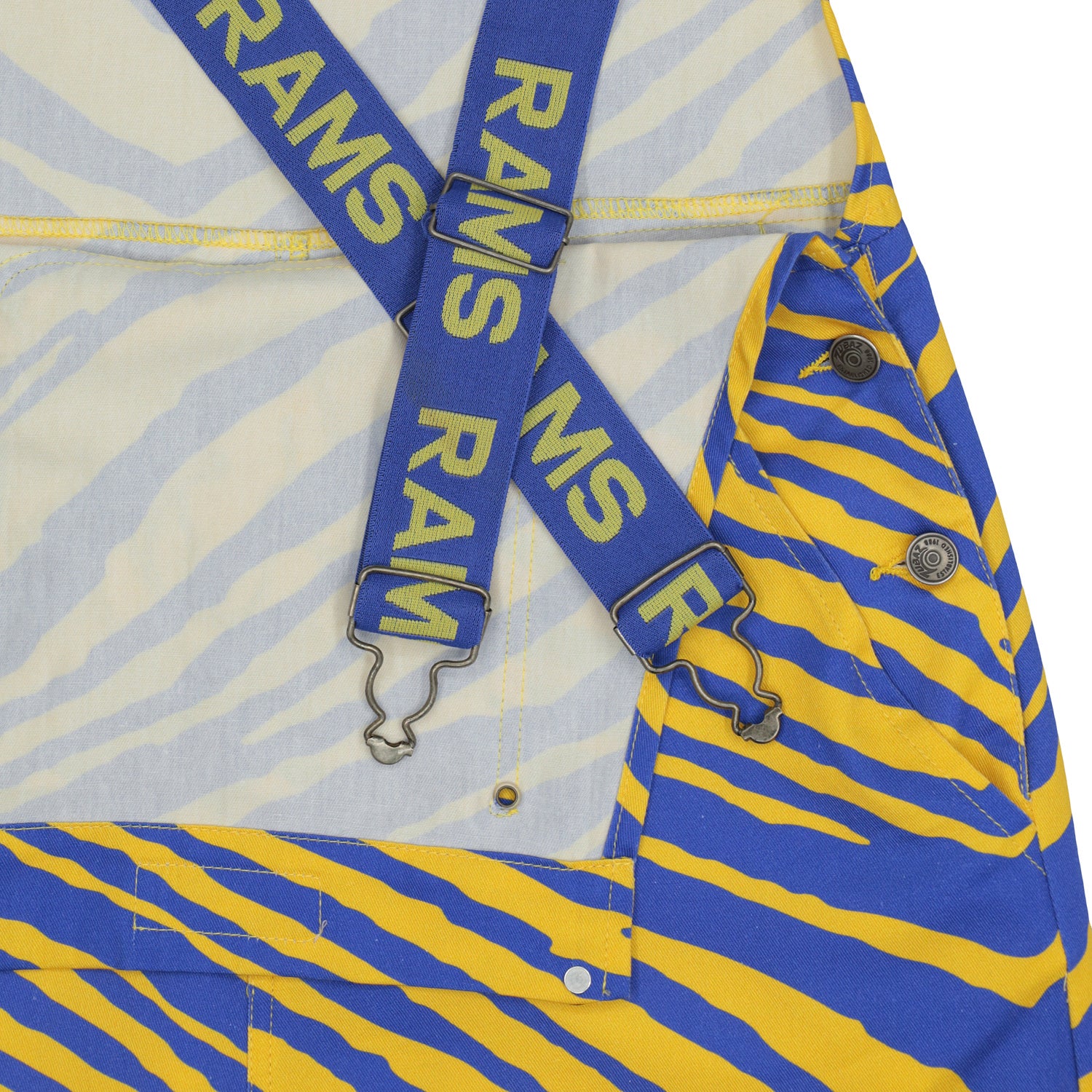 Zubaz NFL Unisex Zebra Lightweight Bib, Los Angeles Rams