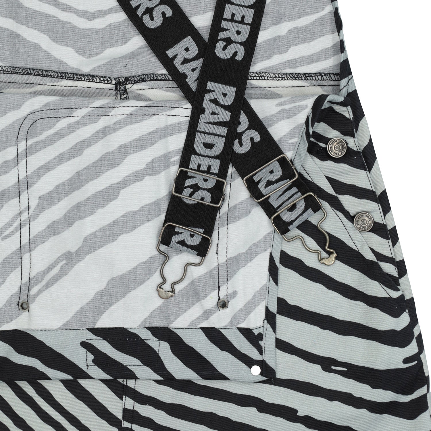 Zubaz NFL Unisex Zebra Lightweight Bib, Las Vegas Raiders