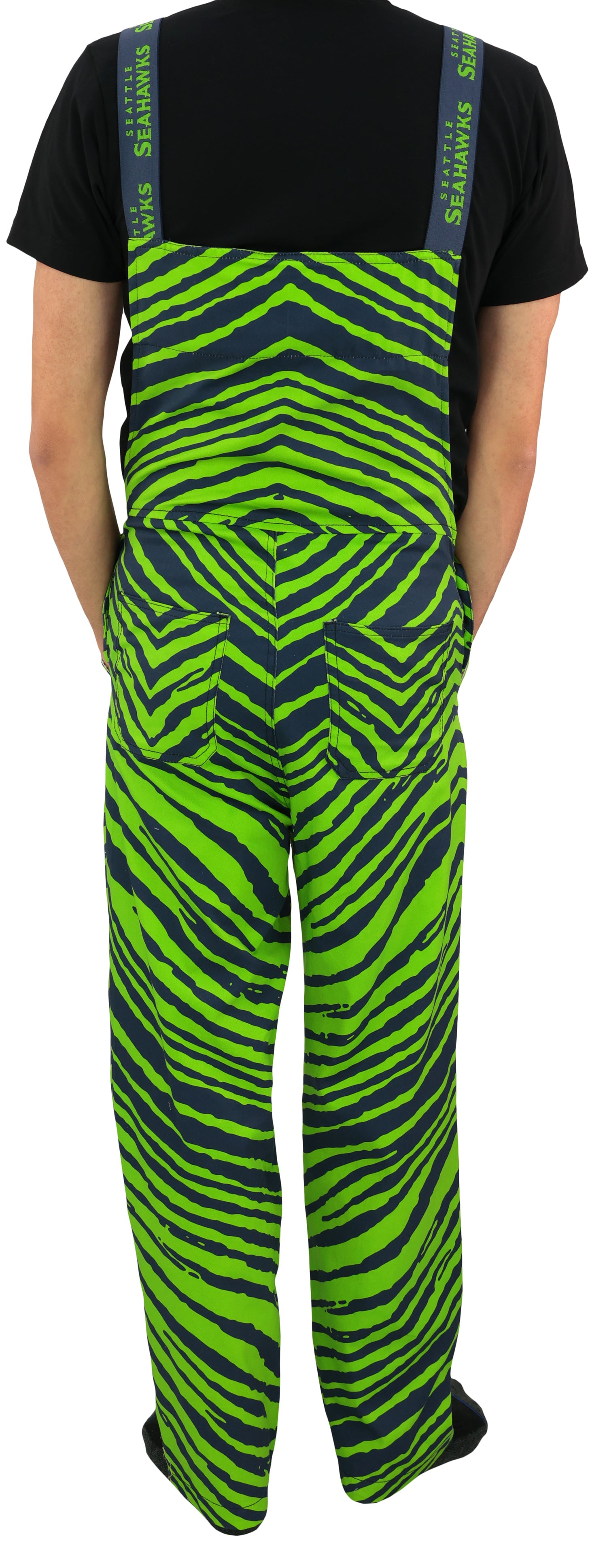 Zubaz NFL Unisex Zebra Lightweight Bib, Seattle Seahawks - Official NFL Seahawks Zubaz Apparel (4 of 4)