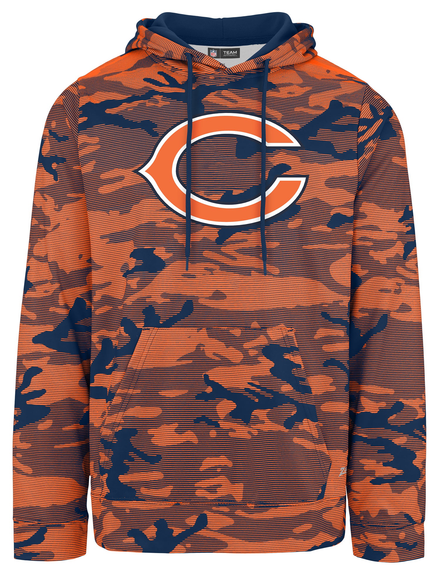 Zubaz NFL Men's Team Color Camo Lines Hoodie Chicago Bears - Official NFL Bears Zubaz Apparel (1 of 2)
