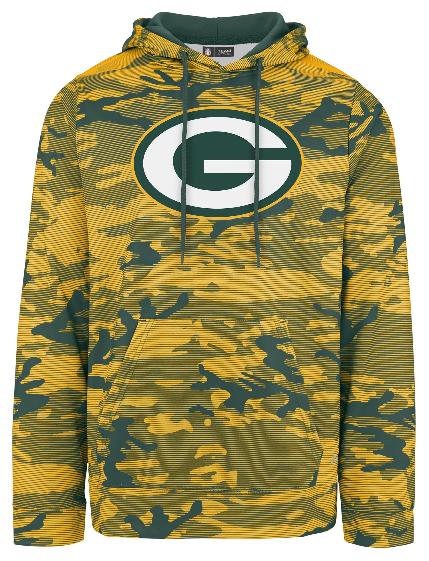 Zubaz NFL Men's Team Color Camo Lines Hoodie Green Bay Packers - Official NFL Packers Zubaz Apparel (1 of 2)