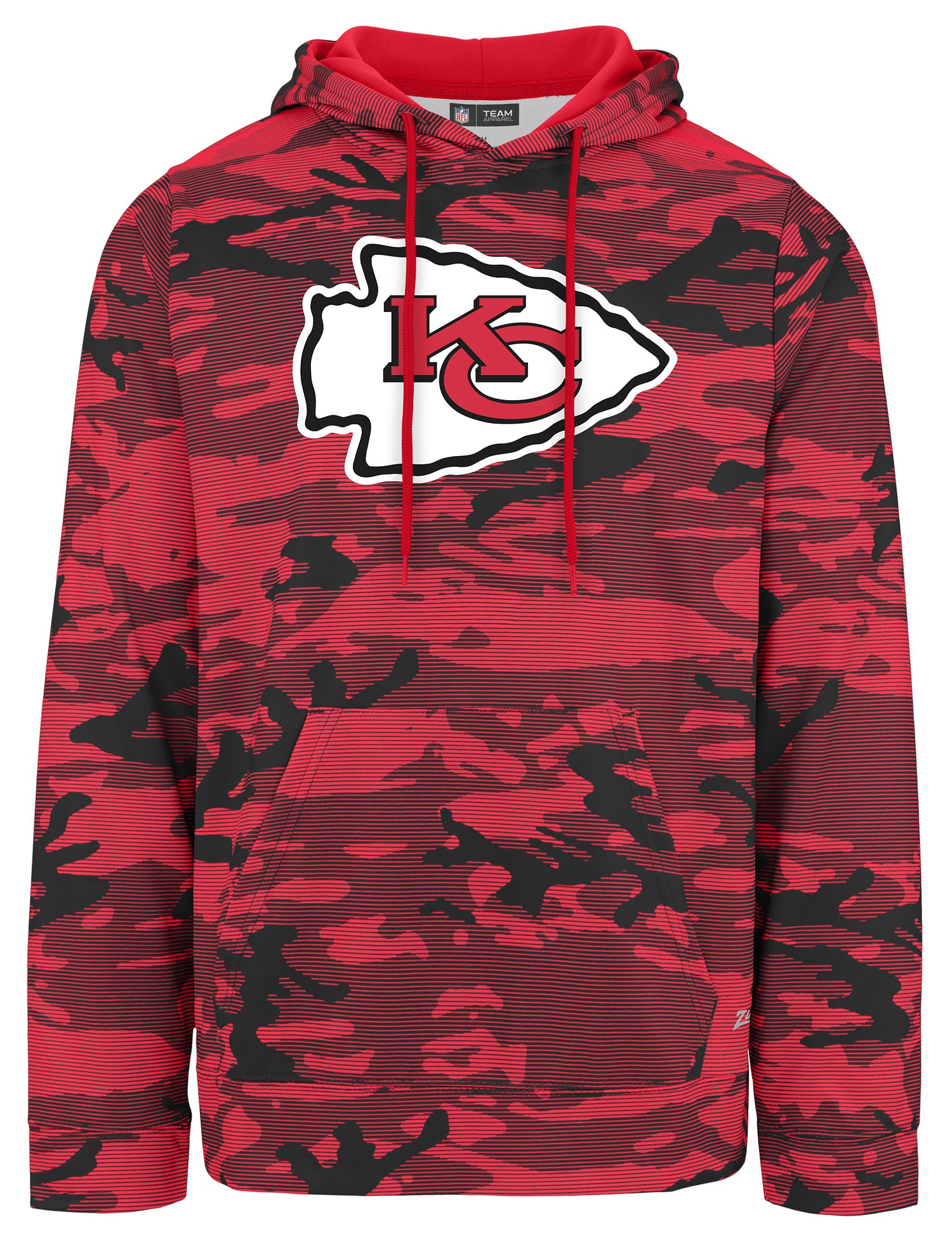 Zubaz NFL Men's Team Color Camo Lines Hoodie Kansas City Chiefs - Official NFL Chiefs Zubaz Apparel (1 of 2)