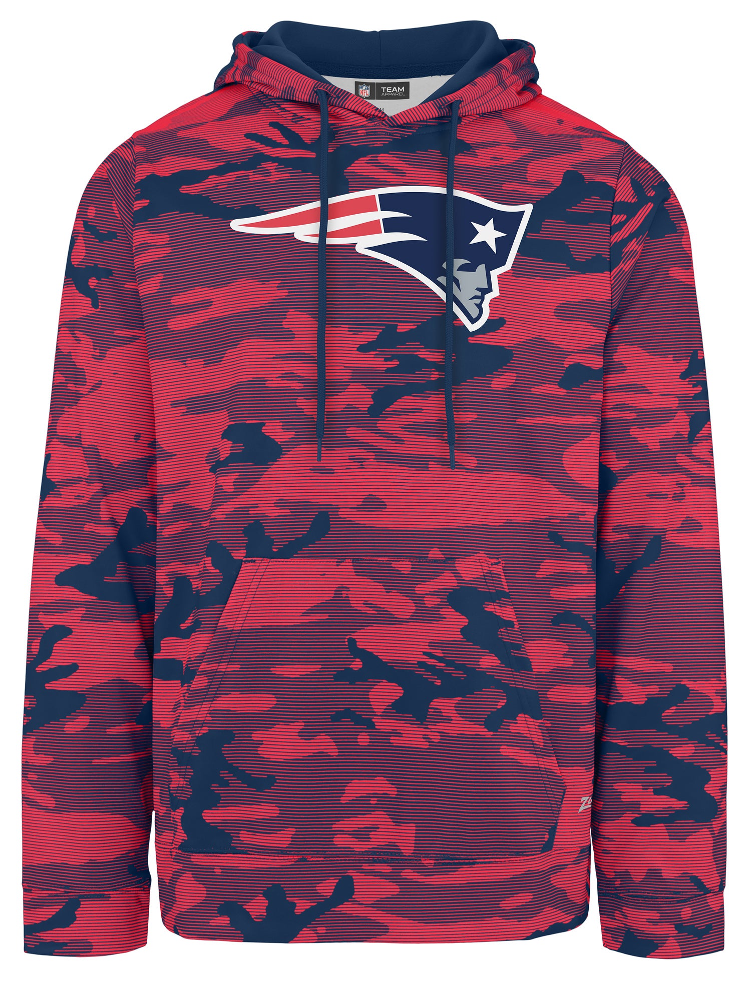 Zubaz NFL Men's Team Color Camo Lines Hoodie New England Patriots - Official NFL Patriots Zubaz Apparel (1 of 2)