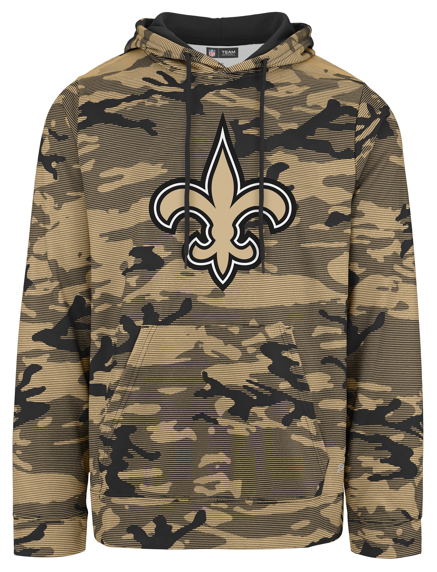 Zubaz NFL Men's Team Color Camo Lines Hoodie New Orleans Saints - Official NFL Saints Zubaz Apparel (1 of 2)
