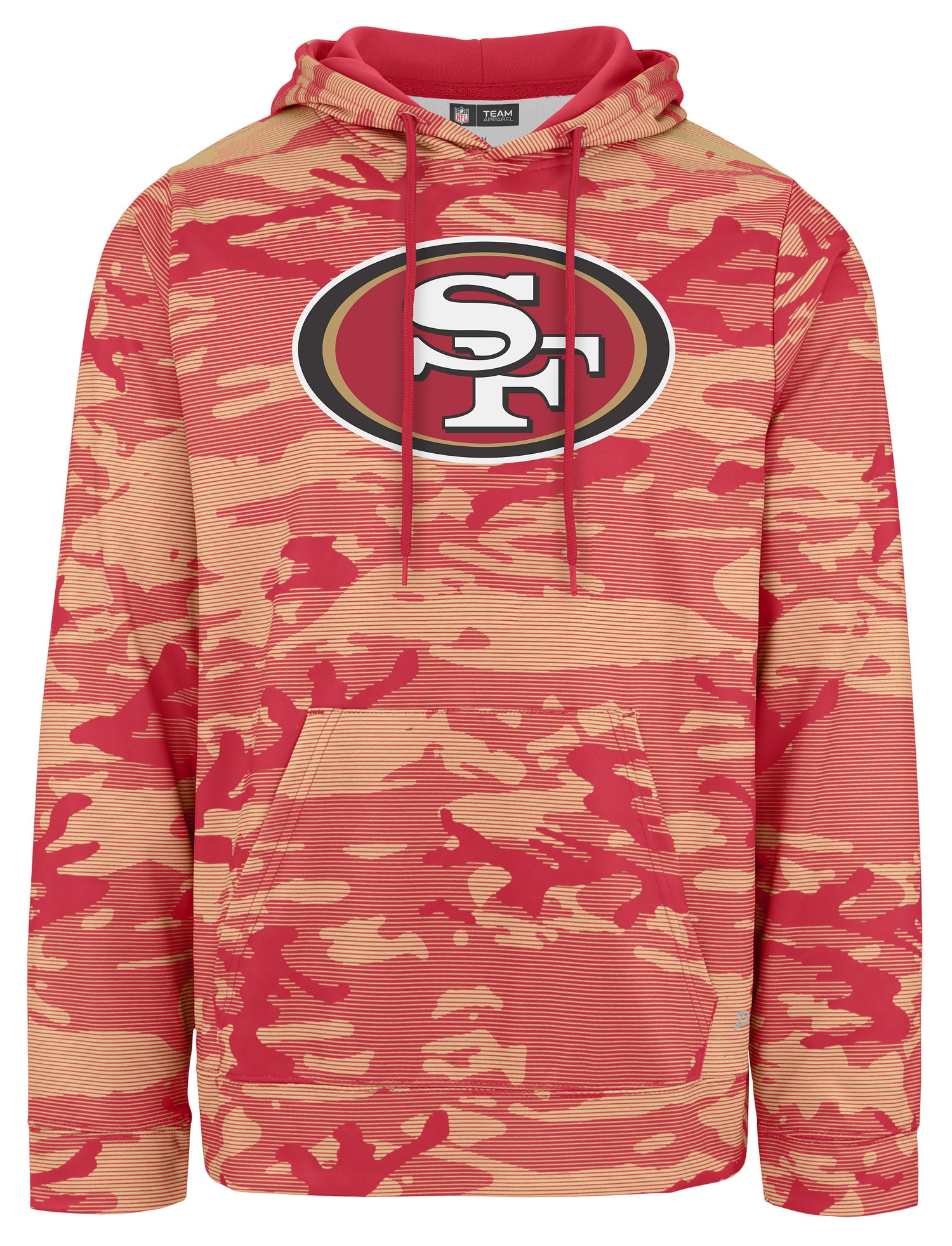 Zubaz NFL Men's Team Color Camo Lines Hoodie San Francisco