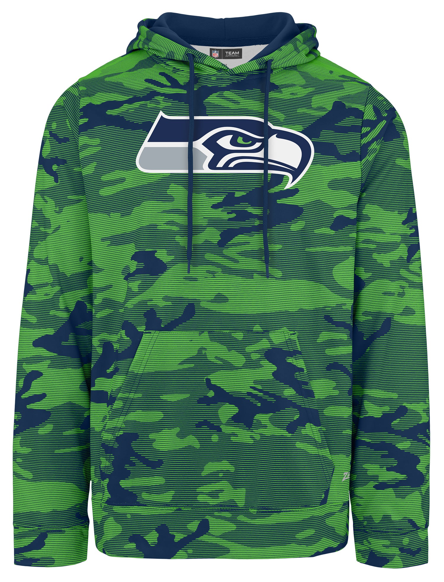 Zubaz NFL Men's Team Color Camo Lines Hoodie Seattle Seahawks - Official NFL Seahawks Zubaz Apparel (1 of 2)