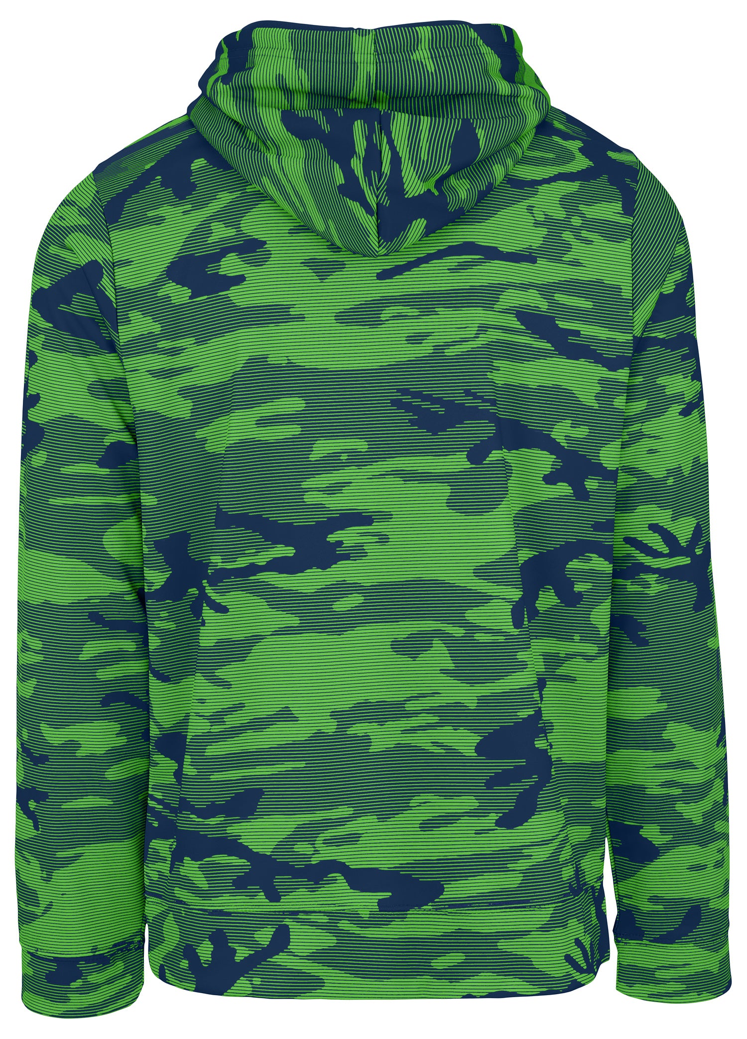 Zubaz NFL Men's Team Color Camo Lines Hoodie Seattle Seahawks