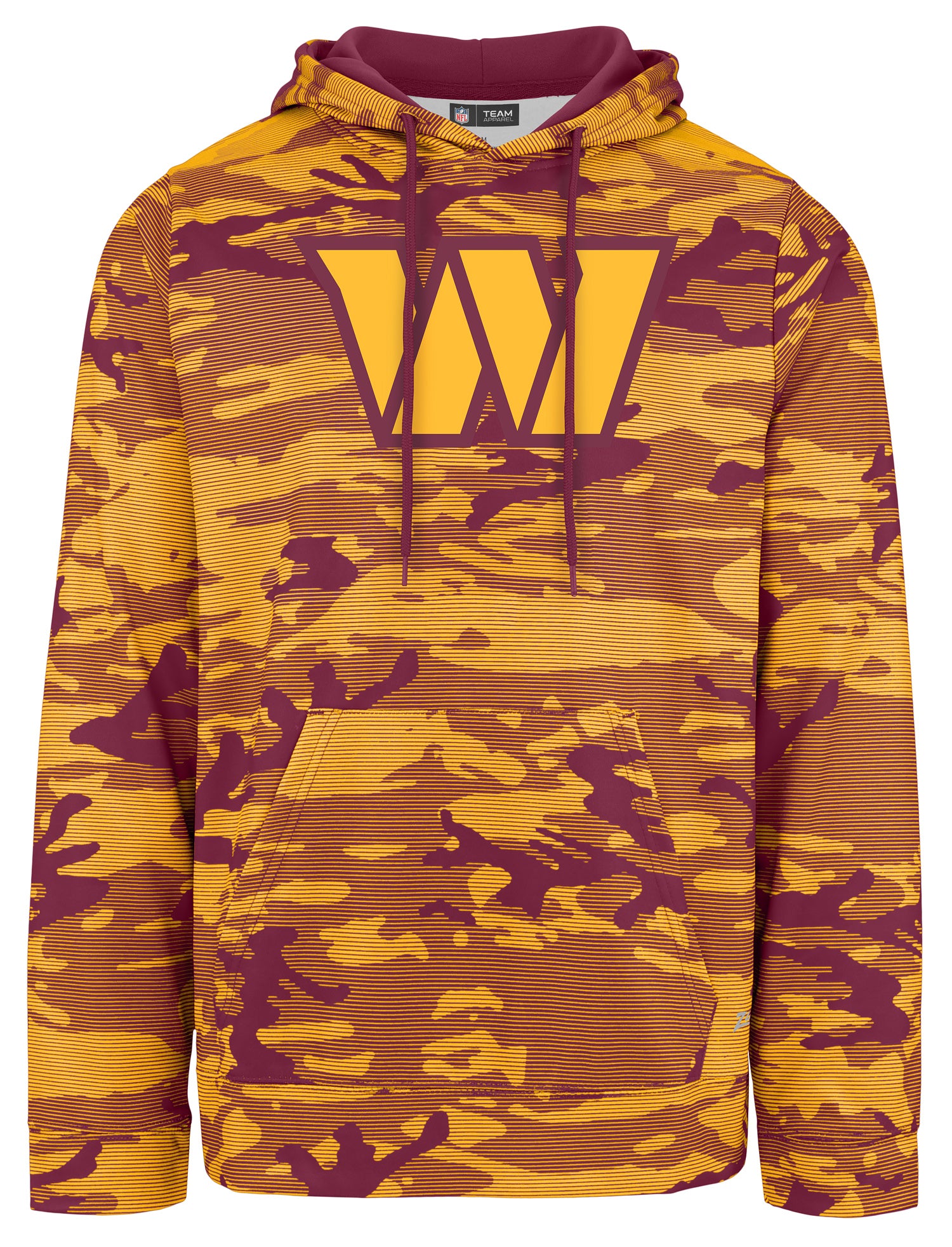 Zubaz NFL Men's Team Color Camo Lines Hoodie Washington Commanders