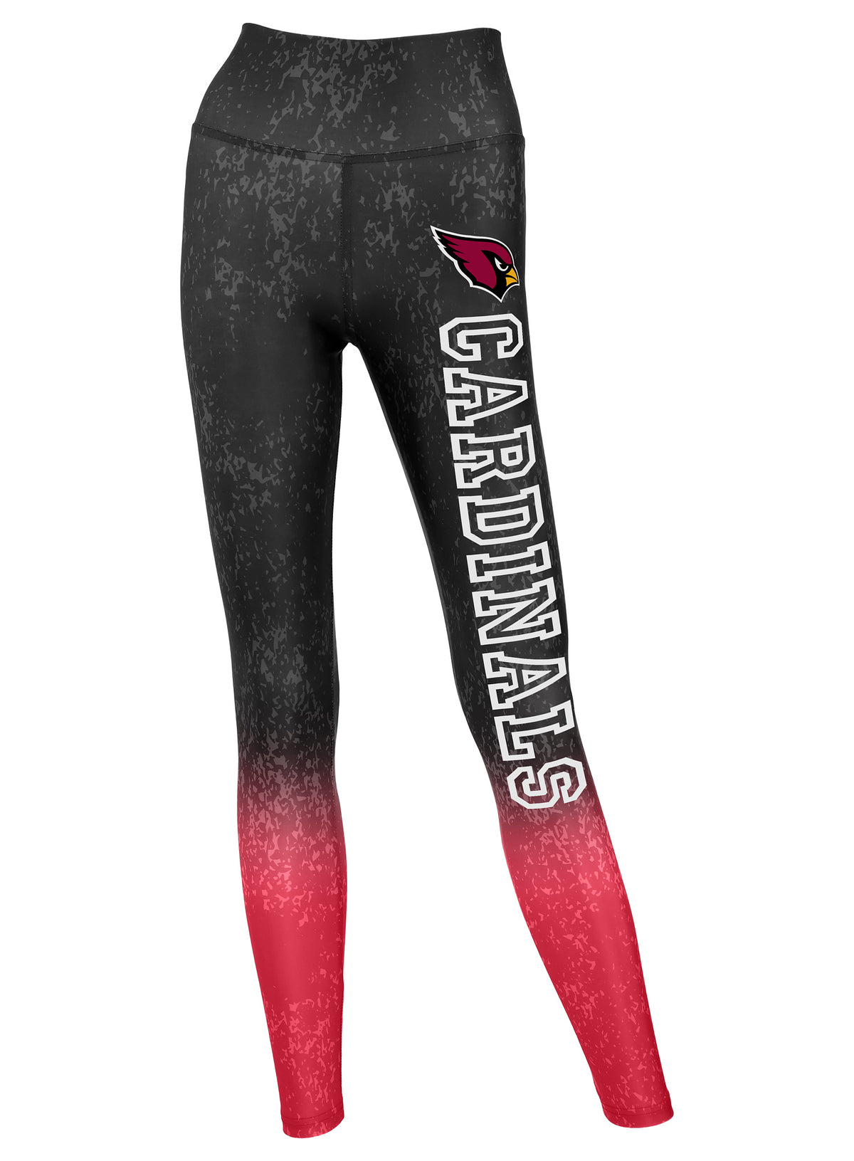 Zubaz NFL Women's Distressed Gradient Leggings with Team Wordmark Arizona Cardinals - Official NFL Cardinals Zubaz Apparel (1