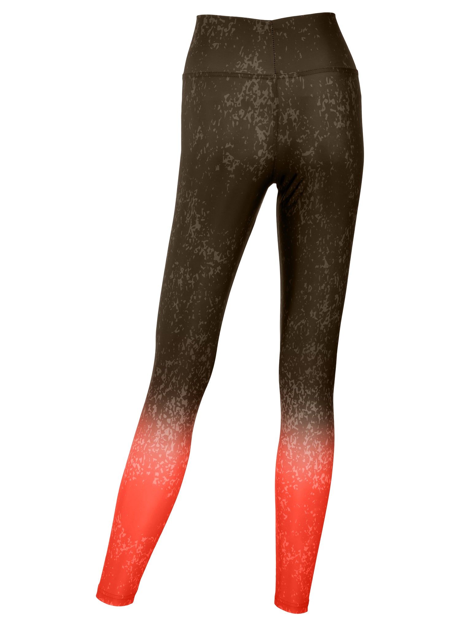 Zubaz NFL Women's Distressed Gradient Leggings with Team Wordmark Cleveland