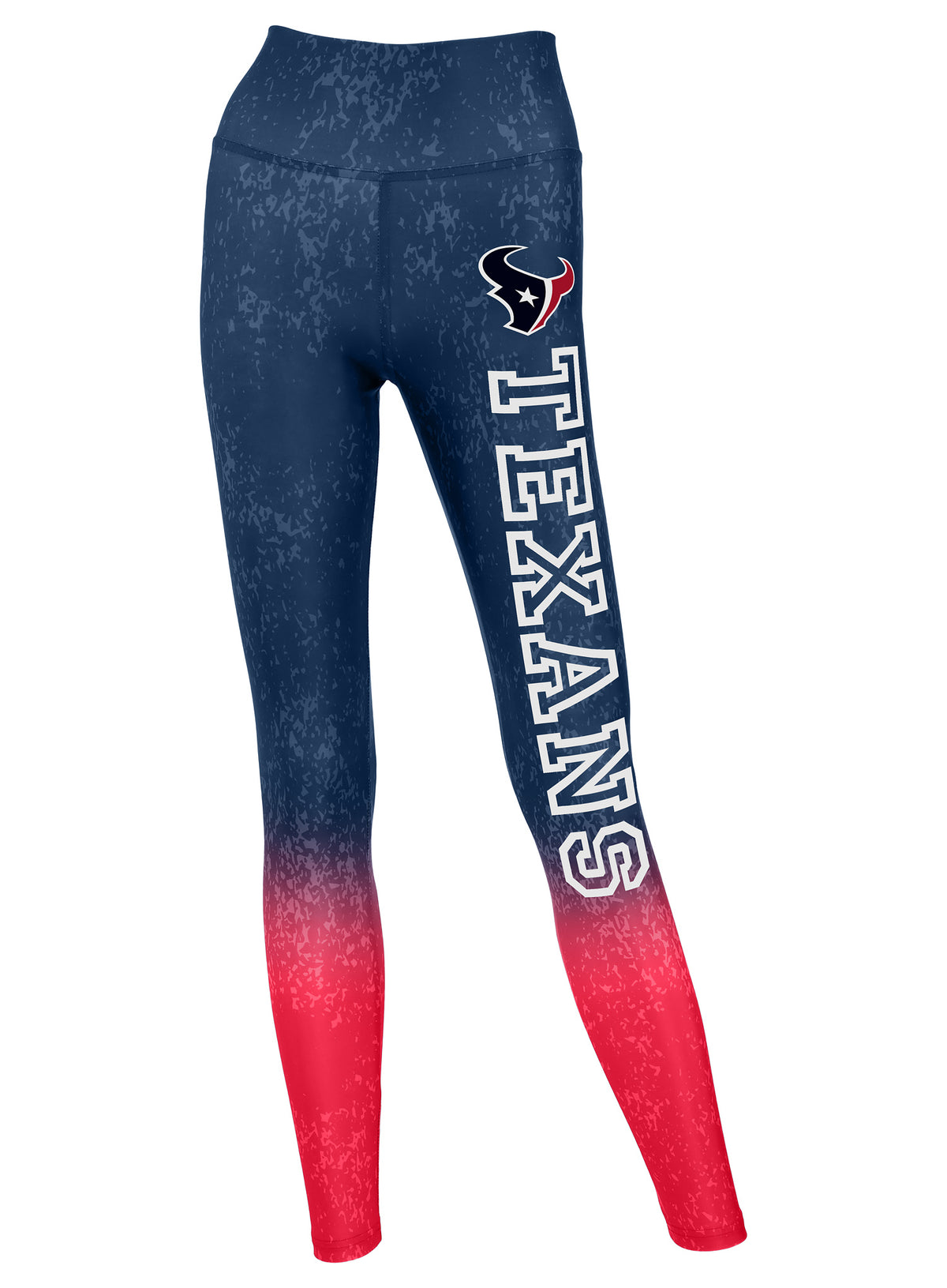 Zubaz NFL Women's Distressed Gradient Leggings with Team Wordmark Houston Texans - Official NFL Texans Zubaz Apparel (1 of 2)
