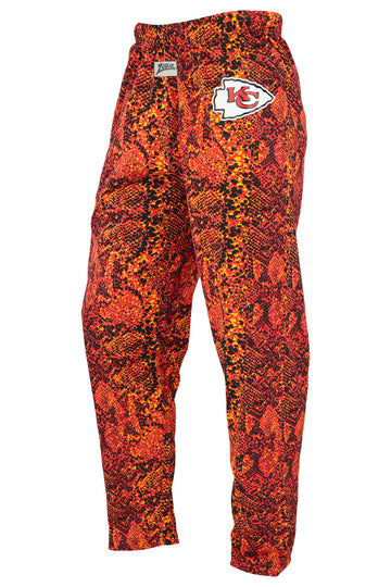 Zubaz NFL Unisex Z88 Screen Print Post Pant, Kansas City Chiefs