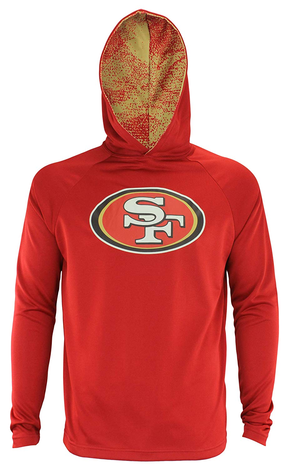 Zubaz NFL San Francisco 49ers Men's Lightweight Performance French Terry Hoodie