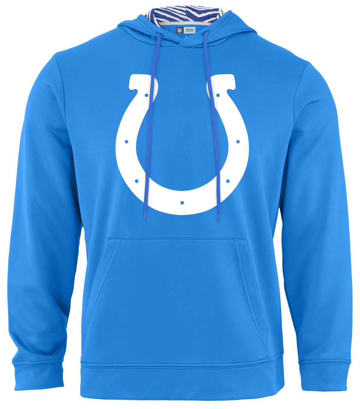 Zubaz NFL Men's Indianapolis Colts Team Color Primary Logo With Zebra Hood Liner - Official NFL Colts Zubaz Apparel (1 of 2)