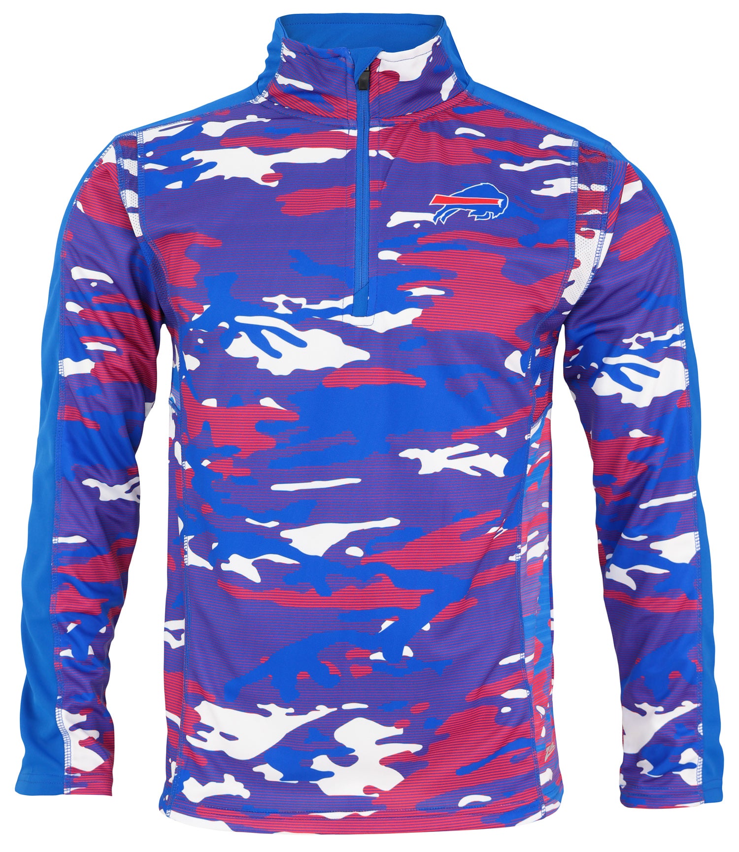 Zubaz NFL Men's Buffalo Bills Elevated 1/4 Zip Camo Sweatshirt - Official NFL Bills Zubaz Apparel (1 of 2)