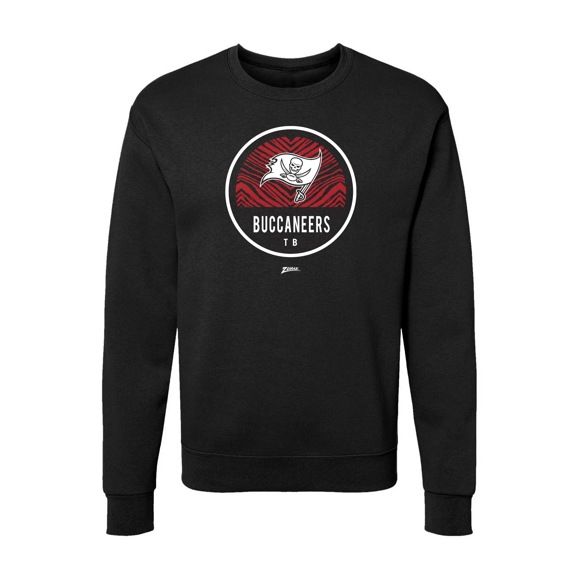 Zubaz NFL Tampa Bay Buccaneers Unisex Adult Men's & Women's Pullover Fleece Crew Neck Sweatshirt, Z2C Dime Back, Black - Offi