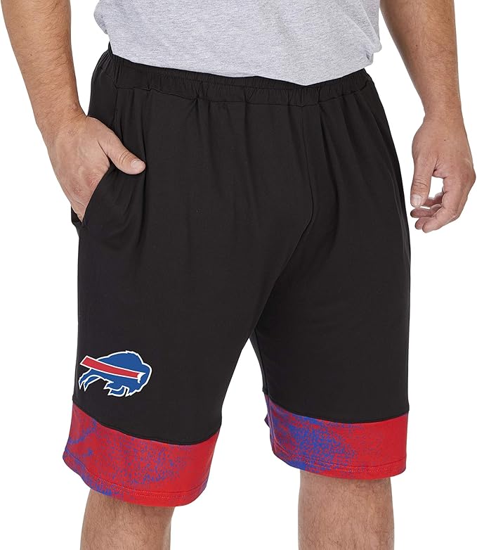 Zubaz NFL Men's Slider Short with Static Bottom Buffalo Bills - Official NFL Bills Zubaz Apparel