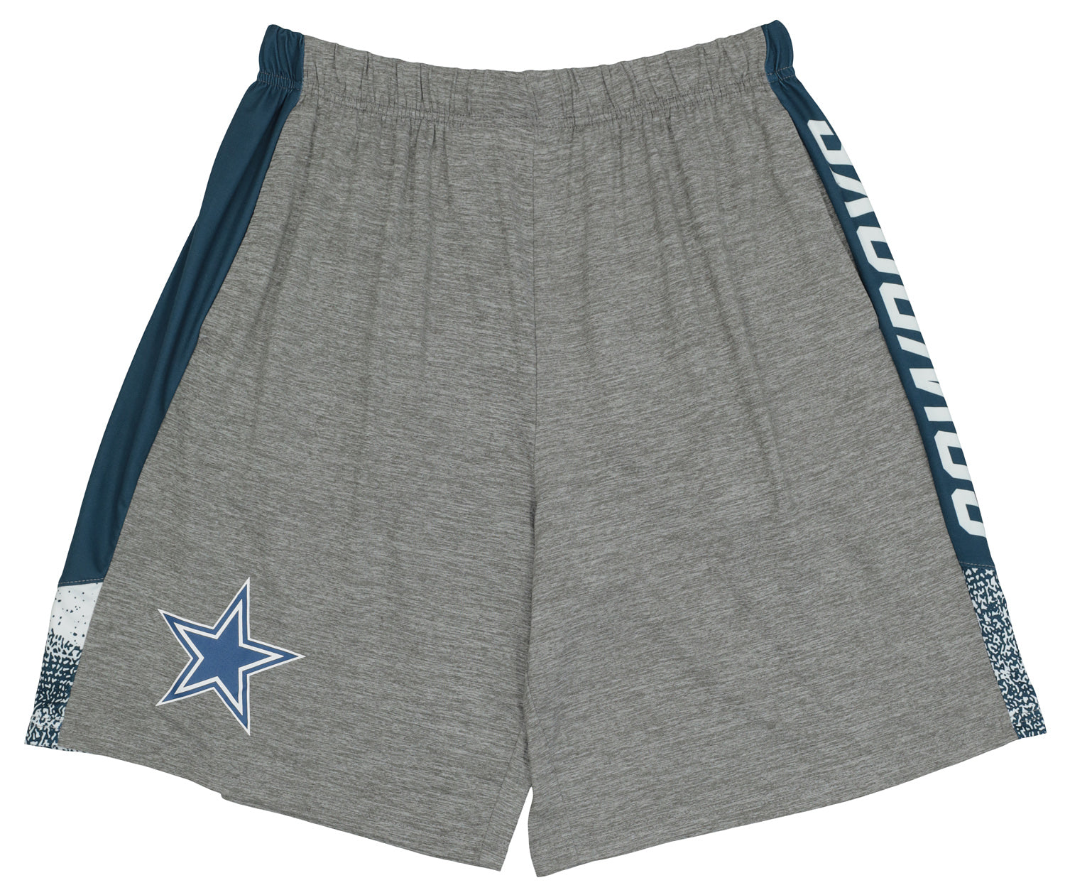 ZUBAZ NFL Men's Dallas Cowboys Gray Space Dye Static Shorts