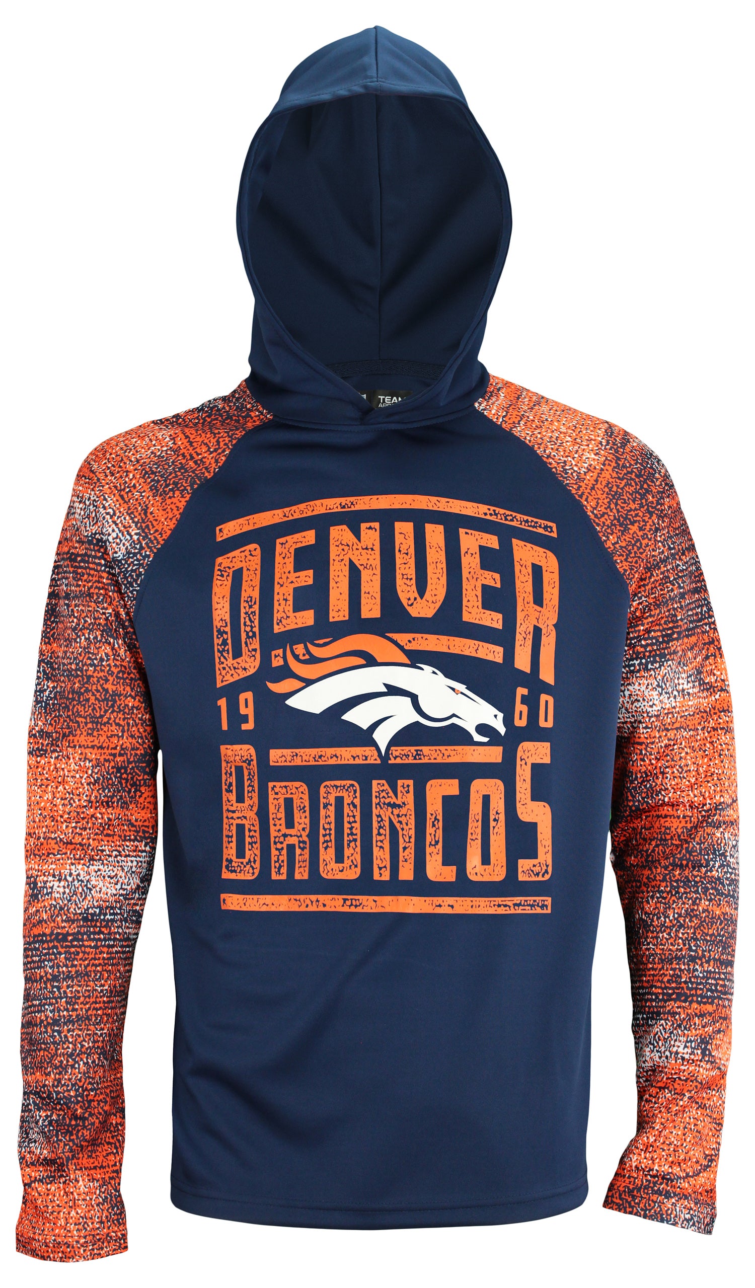 Zubaz NFL Men's Static Lightweight Hoodie Denver Broncos